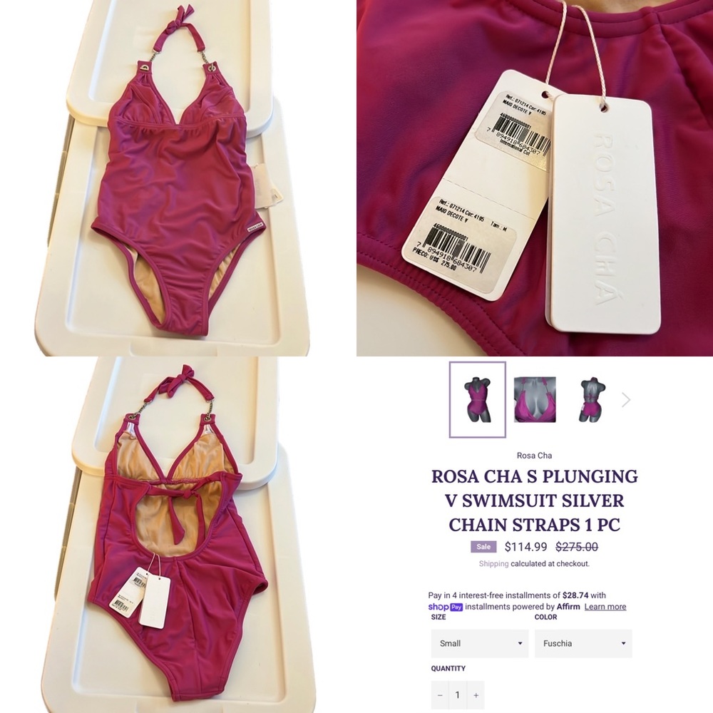 SALE! DEAL! NEW WITH TAGS Rosa Cha Luxury One-Piece Swimsuit - Retails for $275!